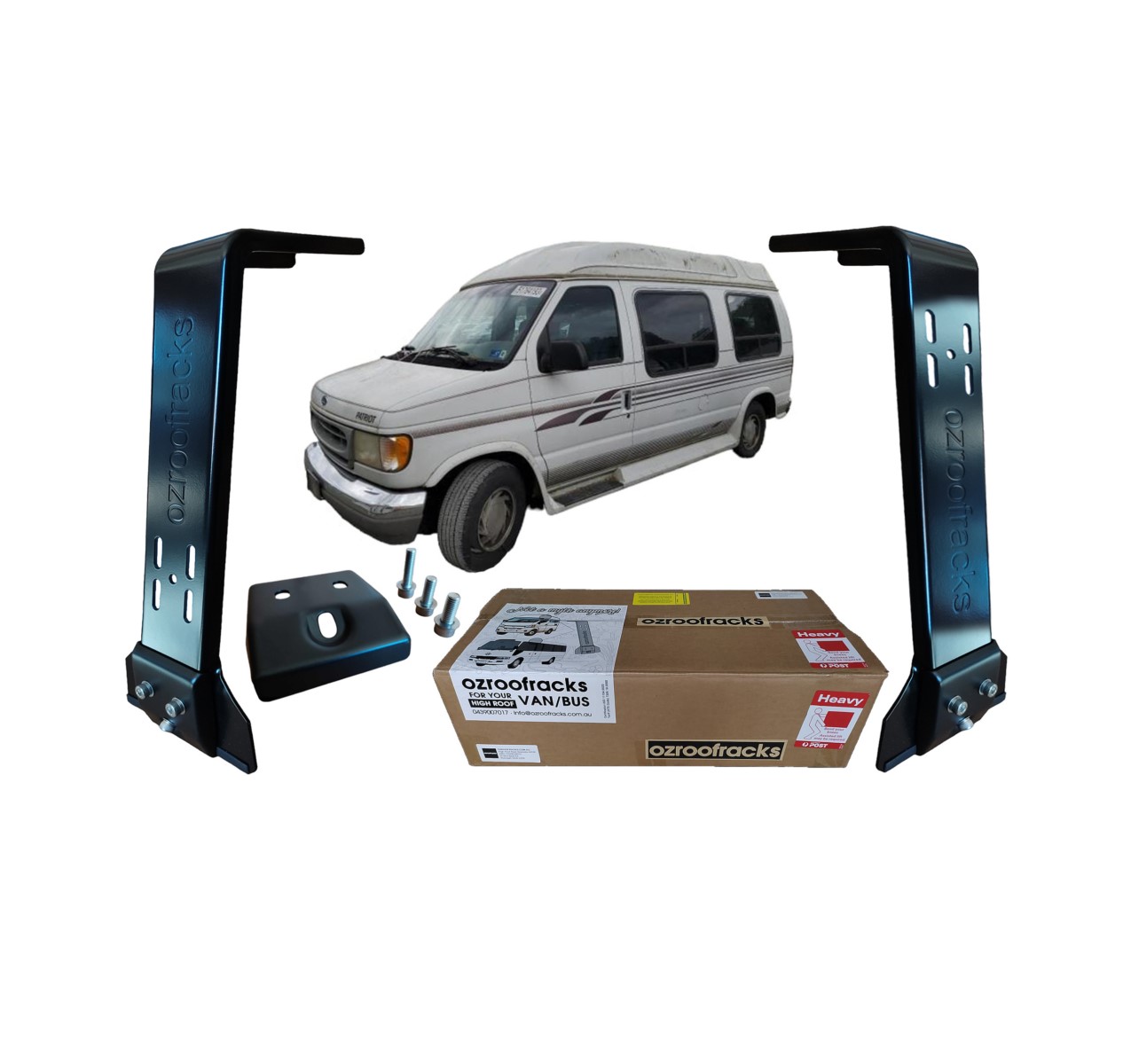 12x OZ44 Carbon Steel Brackets 44CM Ozroofracks