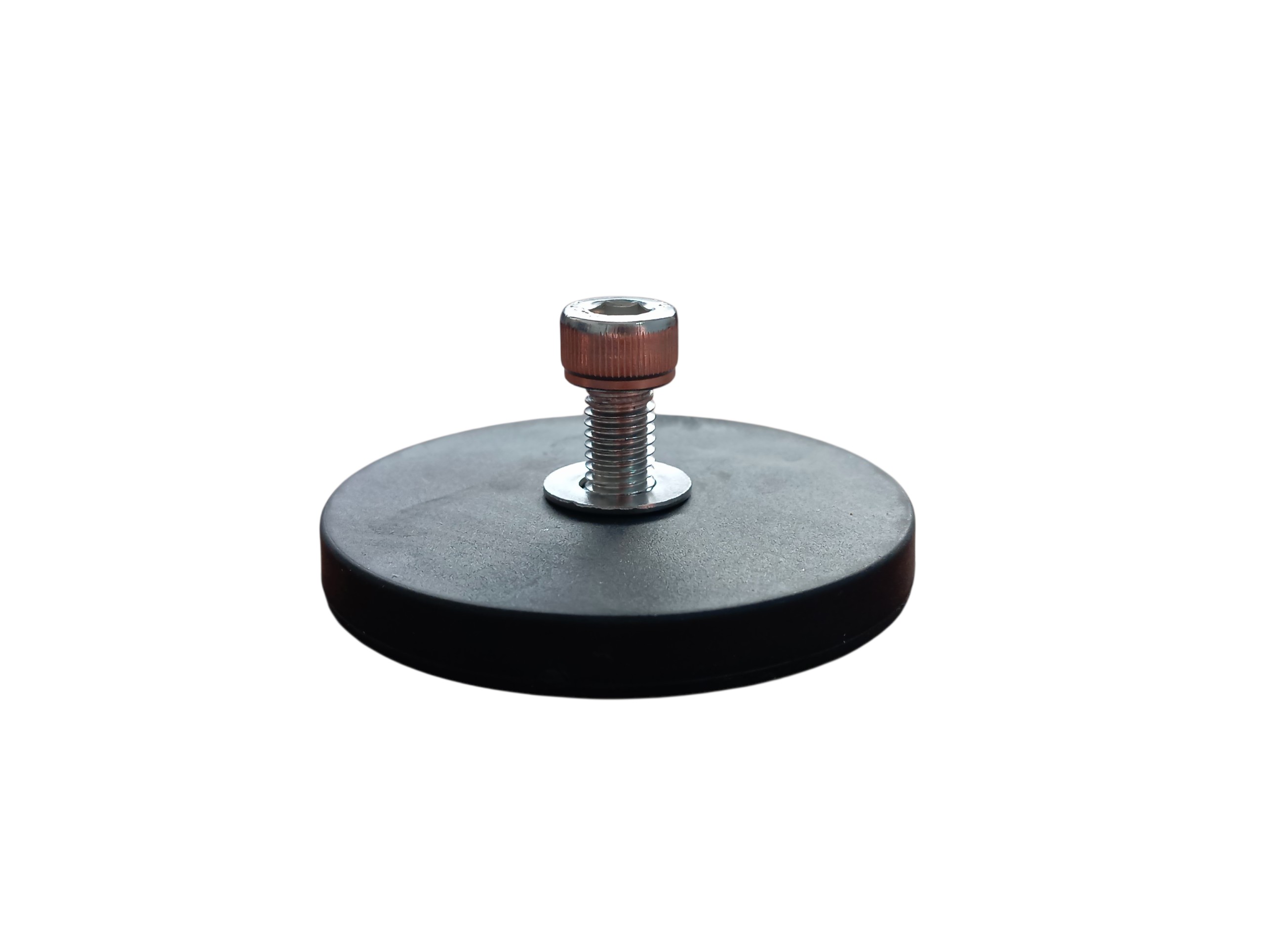 OZ66 Female Thread Neodymium Pot Magnet - Diameter 66mm x 8mm with Rubber Case